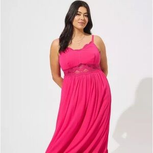 Torrid Fuchsia Lace Detail Chemise